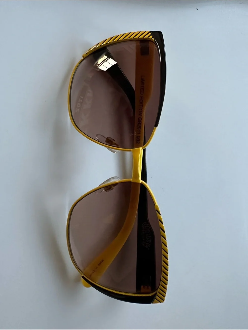 Gaga’s Workshop Limited Edition Yellow and Black Sunglasses Barney’s New York